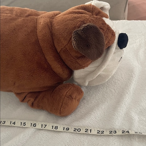 Plush Bulldog Toy - Brown and White - Picture 3 of 6